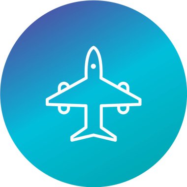 düzlem, uçak simgesi, vektör illüstrasyonu