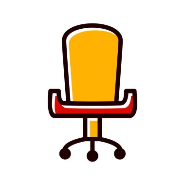 Ofis Sandalyesi Simgesi Moda Tarzı İzole Arkaplan 