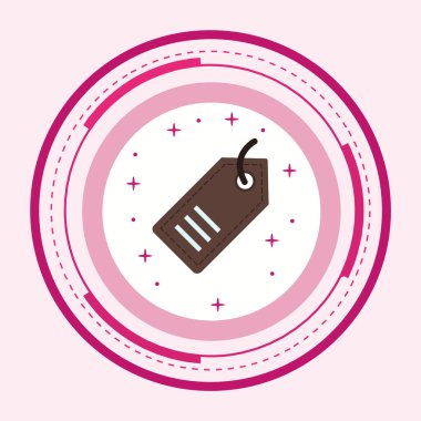 Moda Biçiminde Etiket Simgesi İzole Arkaplan