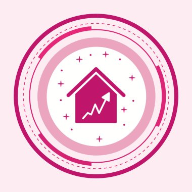 Grafik Evi Simgesi Moda Biçimli Ayrı Arka Gruplandırılmış