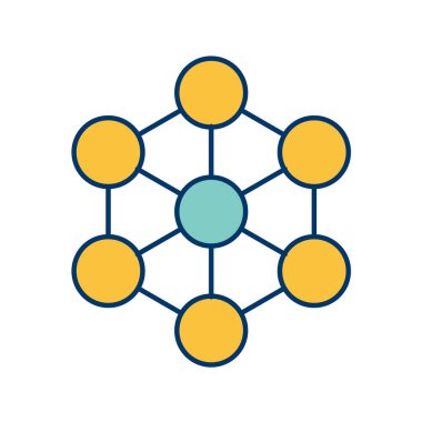 Molekül simgesi vektör illüstrasyonu