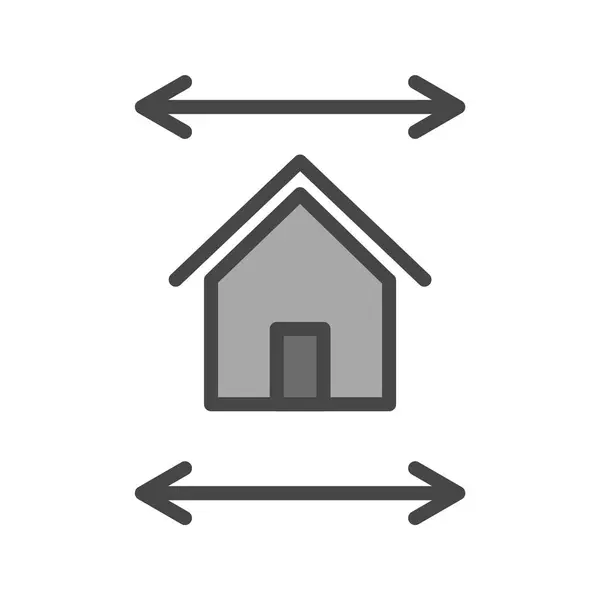 Real Estate Blueprint Icon Stil Trendy Isolated Background — Vector de stoc