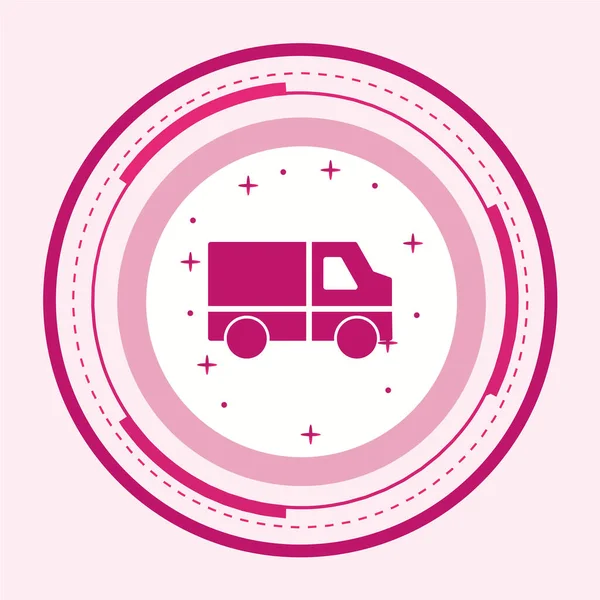 Vector Illustration Delivery Truck Icon — Stock Vector