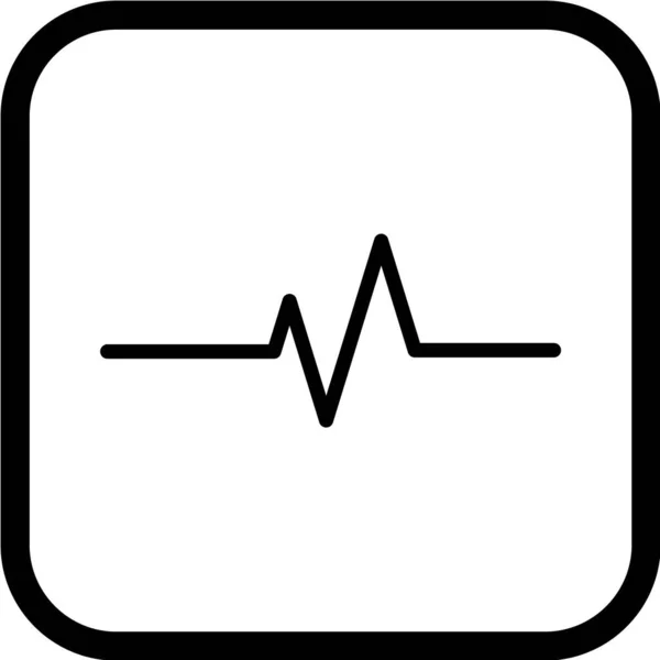Ikona Vektoru Čáry Srdečního Rytmu — Stockový vektor