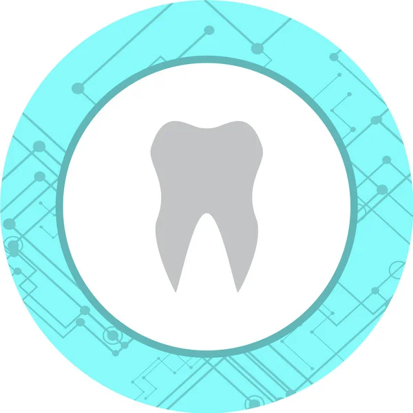 歯のアイコンベクトルイラスト フラットなデザインスタイル — ストックベクタ