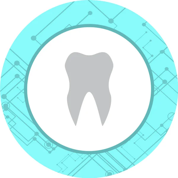 Tooth Icon Vector Illustration Flat Design Style — Stock Vector