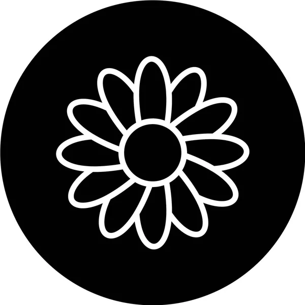 Flor Icono Web Vector Ilustración — Archivo Imágenes Vectoriales