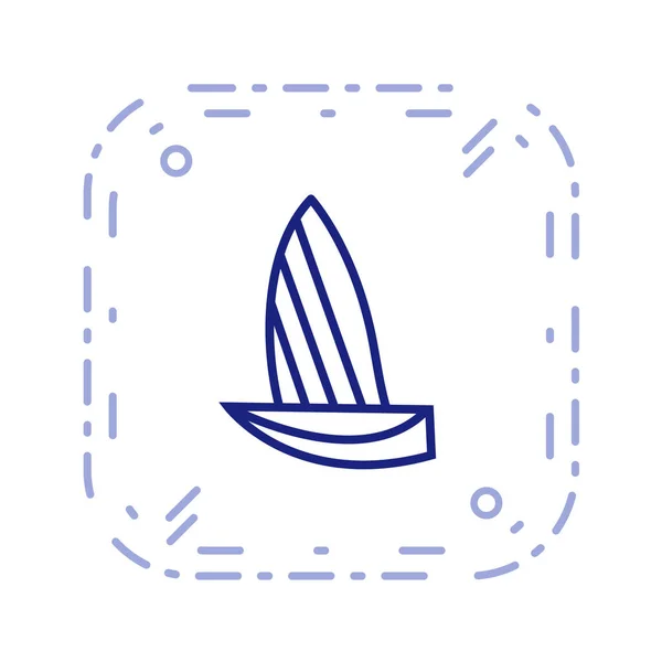 Nautical Boat Icon Vector Illustration — Stock Vector