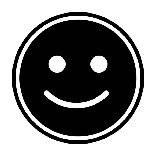 Glad Emoticon Ikonen Trendig Stil Isolerad Bakgrund — Stock vektor