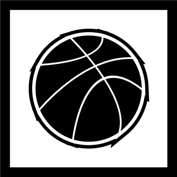 Ikona Piłki Koszykówki Ilustracja Wektora — Wektor stockowy