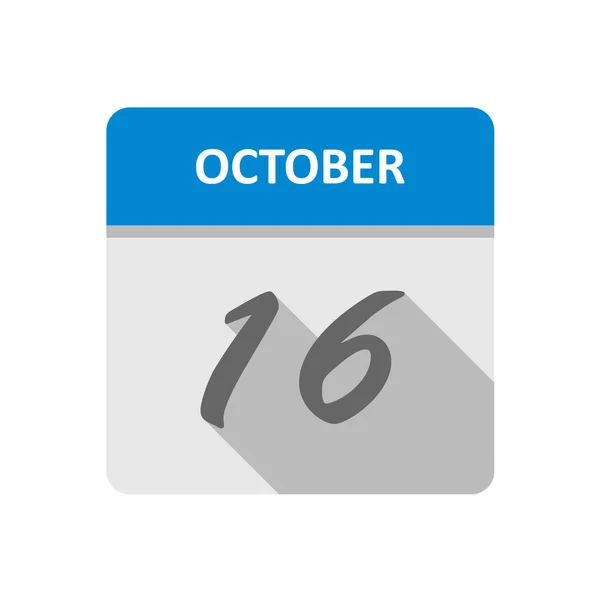 Calendario Con Fecha Octubre — Archivo Imágenes Vectoriales