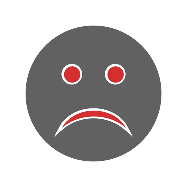 Ícone Emoji Triste Estilo Moderno Isolado Fundo — Vetor de Stock