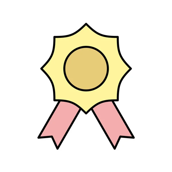 Icono Medalla Vector Ilustración Diseño Gráfico — Vector de stock