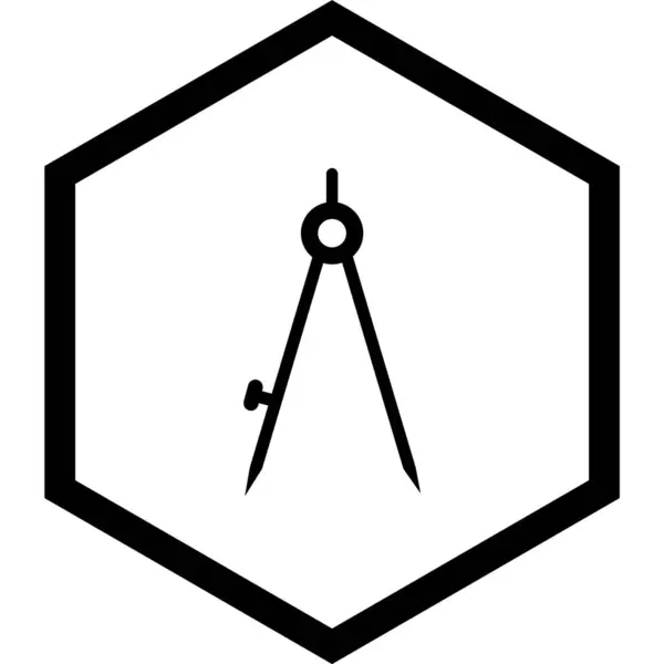 Ikona Kompas Módním Stylu Izolované Pozadí — Stockový vektor