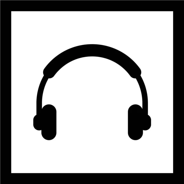 Навушники Векторна Піктограма Музичний Знак Звуковий Символ — стоковий вектор