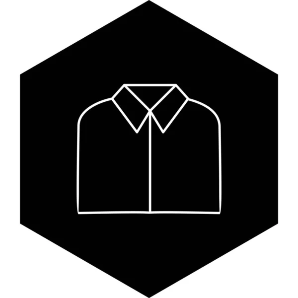 Školní Košile Ikona Módním Stylu Izolované Pozadí — Stockový vektor