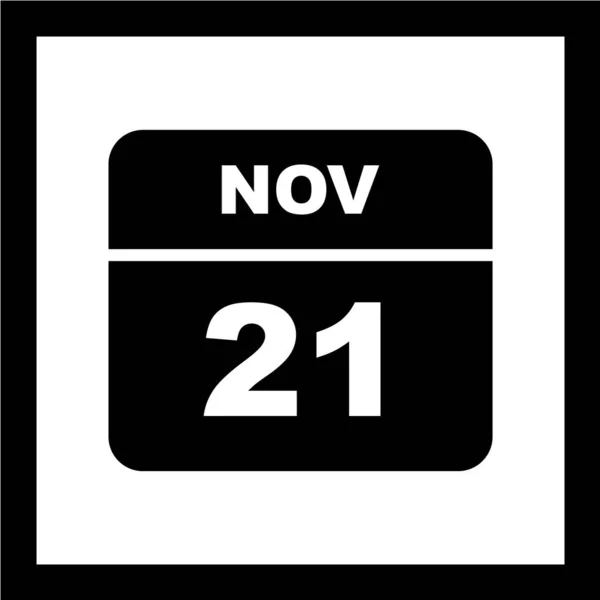 Calendario Con Fecha Noviembre — Vector de stock