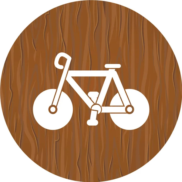 Ícone Bicicleta Estilo Desenho Animado Isolado Ilustração Vetorial Fundo Branco — Vetor de Stock