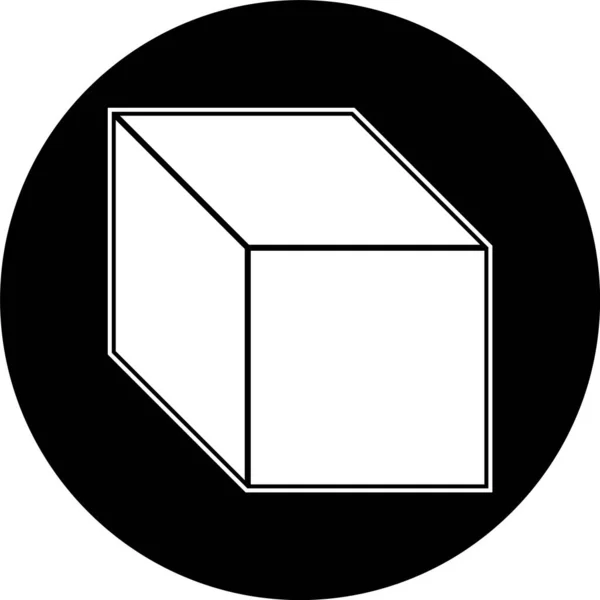 Cubo Icono Estilo Moda Aislado Fondo — Vector de stock