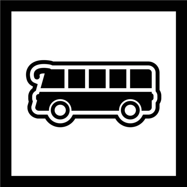 Icono Del Autobús Ilustración Vectorial — Vector de stock