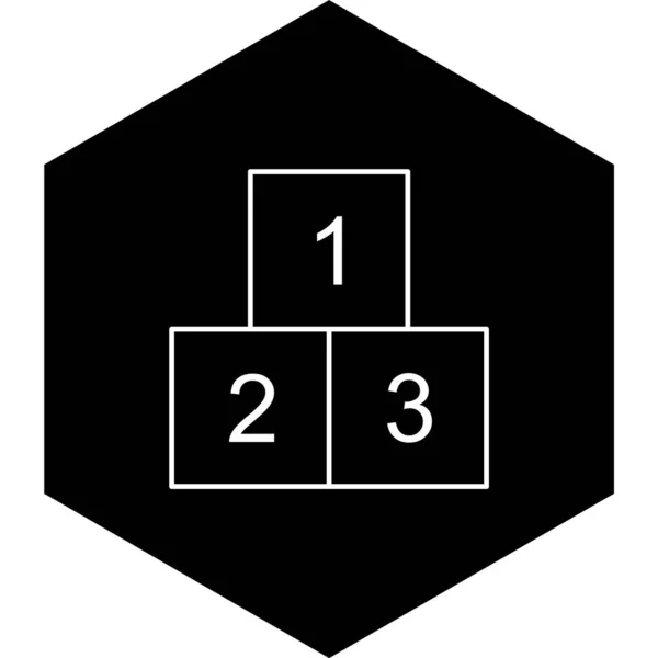 123 Krychle Ikony Módním Stylu Izolované Pozadí — Stockový vektor