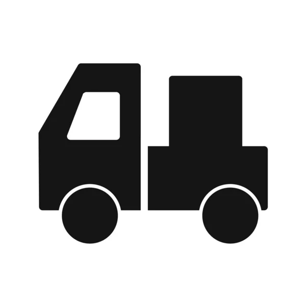 Levering Vrachtwagen Pictogram Vector Illustratie — Stockvector