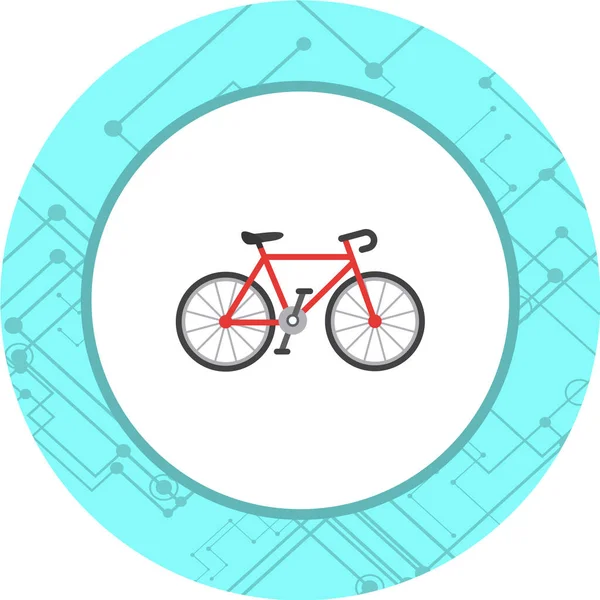 Pictograma Bicicletei Stil Plat Izolat Fundal Alb — Vector de stoc