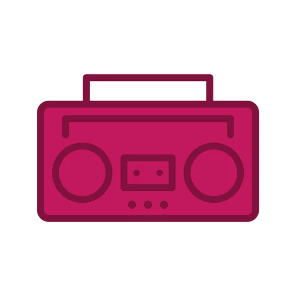 Audio Tape Icon Trendy Stijl Geïsoleerde Achtergrond — Stockvector