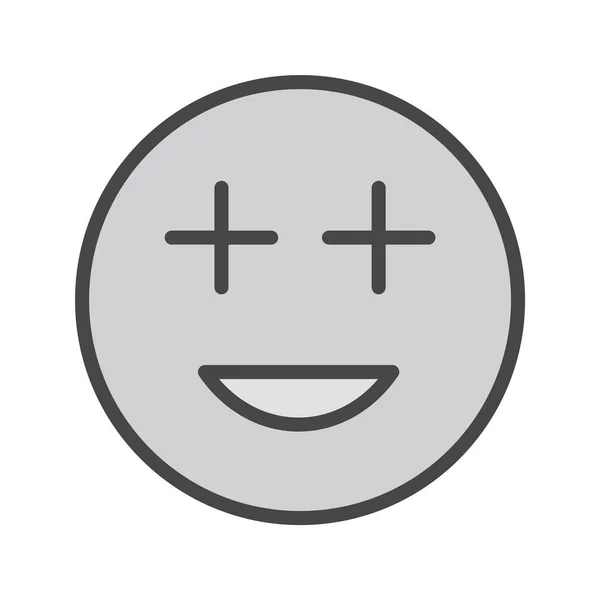 Позитивна Піктограма Emoji Стилі Модний Ізольований Фон — стоковий вектор
