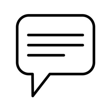 konuşma balonu simgesi, vektör illüstrasyonu