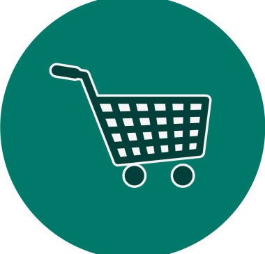 Alışveriş arabası vektör simgesi