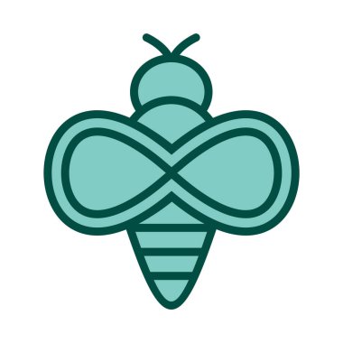 Moda Biçimli Arı Simgesi İzole Arkaplan