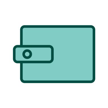 Cüzdan ikonu. vektör illüstrasyonu