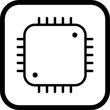 Moda Biçimli İşlemci Simgesi İzole Arkaplan