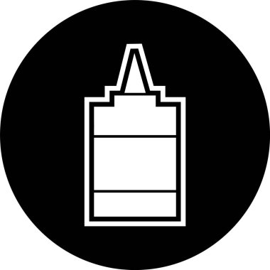 Moda Biçimli Yapıştırıcı Simgesi İzole Arkaplan 