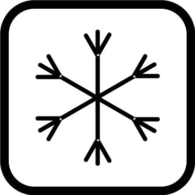 kar Tanesi simgesi vektör çizimi