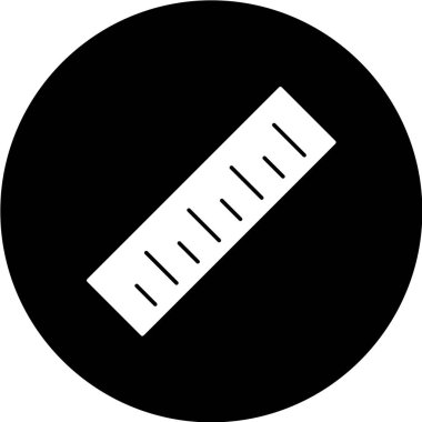 Cetvel simgesi. vektör illüstrasyonu