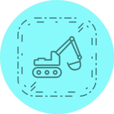 Ağır bir inşaat simgesinin vektör çizimi