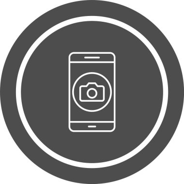 Kamera Mobil Uygulama Simgesi Moda Biçimli İzole Arkaplan