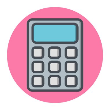 Moda Biçiminde Hesaplayıcı Simgesi İzole Arkaplan