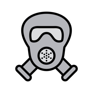 Benzin Maskesi Simgesi Moda Biçiminde İzole Arkaplan