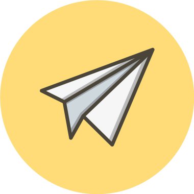 kağıt düzlem vektör simgesi