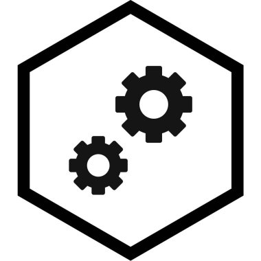 ayarlar düz biçim vektör simgesi