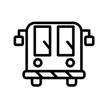 bus simgesi vektör illüstrasyonu