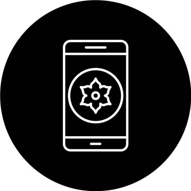 Modern b 'nin vektör çizimi cep telefonu simgesinden yoksun