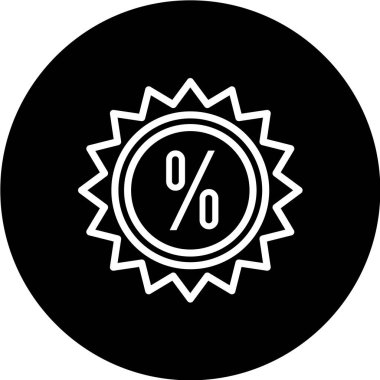 indirimli etiket simgesi, vektör illüstrasyonu