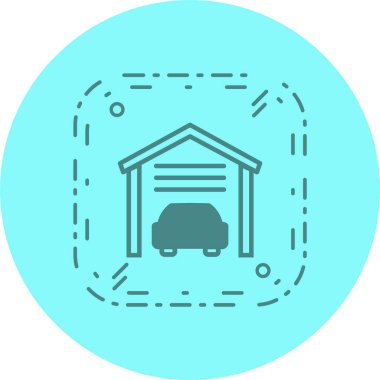 Moda Biçimli Garaj Simgesi Ayrı Arka Gruplandırılmış