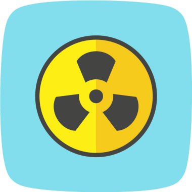 Radyasyon vektör illüstrasyonu, basit simge