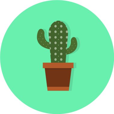 Kaktüs web simgesi vektör illüstrasyonu 