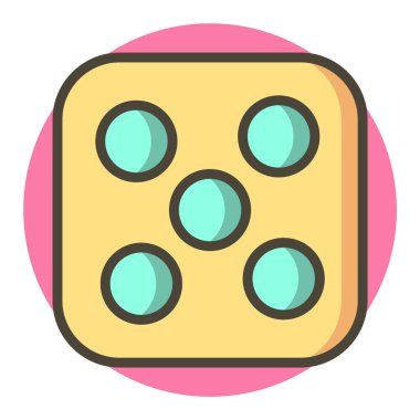 Zar Beş Simgesi Stili İzole Arkaplan